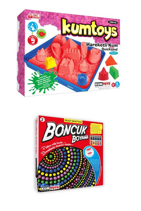 Kumtoys Hareketli Kum Seti Ve Boncuk Boyama