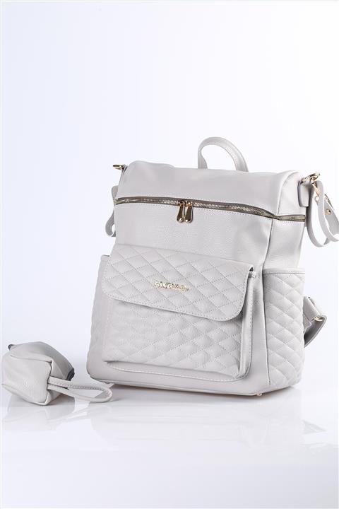 MY Collection 7040 West Deri Anne Bebek Sırt Çantası Gri