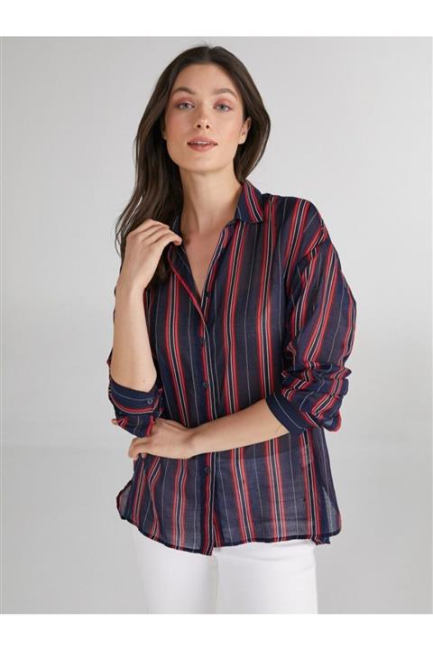Faik Sönmez Kadın Çizgili Vual Tunik 60086