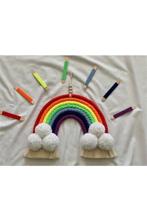 TETE MAKROME Gökkuşağı Makrome Duvar Süsü