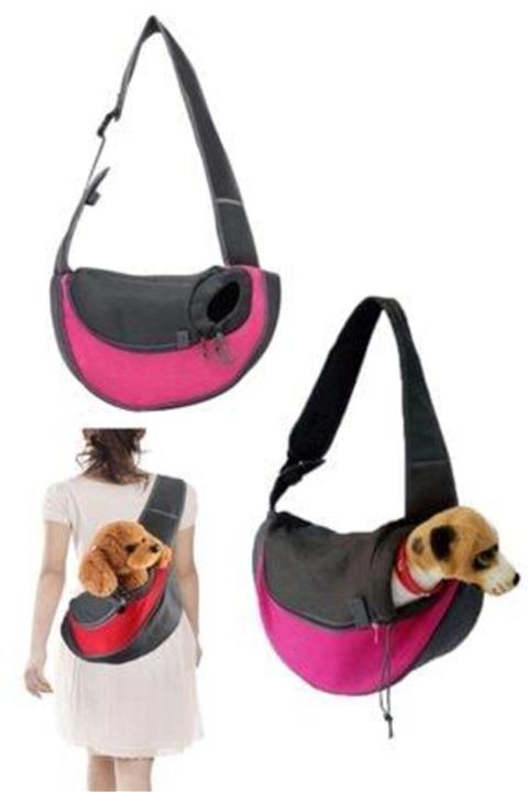 Carneil Bluetick Pembe Hanger Tek Omuz Askılı Küçük Irk Kedi Köpek Taşıma Seyehat Koşu Gezi Çanta Ont008
