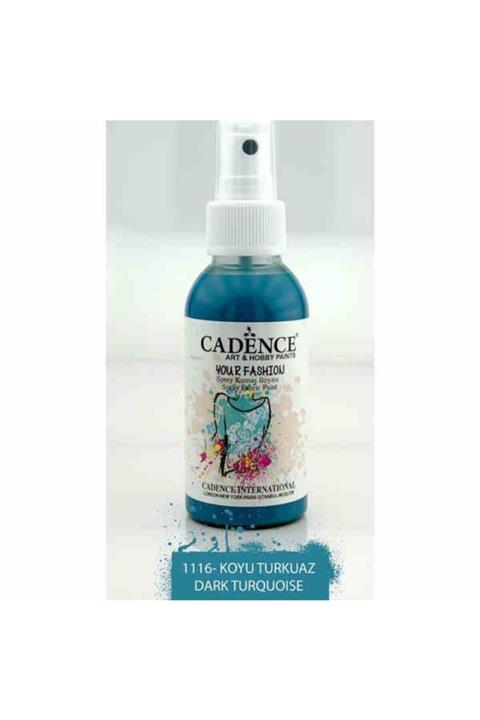 Cadence Your Fashion Sprey Kumaş Boyası 100 ml. 1116 KOYU TURKUAZ