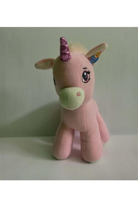 GRAN TOYS Sevimli Unicorn Pony Peluş Boynuzlu At (pembe)