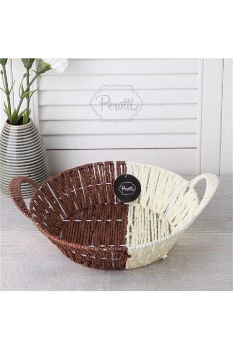 Perotti Yuvarlak Ekmek Sepeti Hasır Görünüm