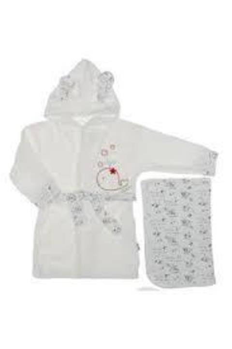 Bebessi Krem Bornoz Seti 3 Lü Set