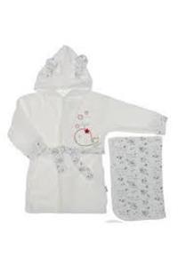 Bebessi Krem Bornoz Seti 3 Lü Set