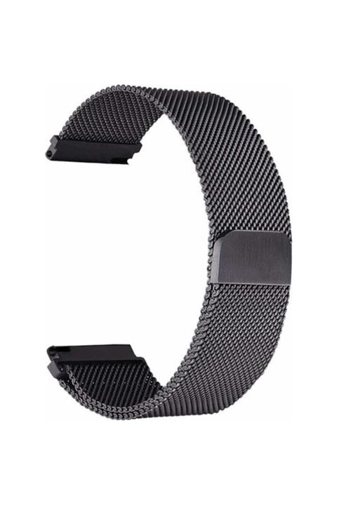 Magazabu Amazfit Gts 2 Mini Uyumlu Kordon Lüx Metal Hasır Örgü Saat Kordonu 20/k12-siyah