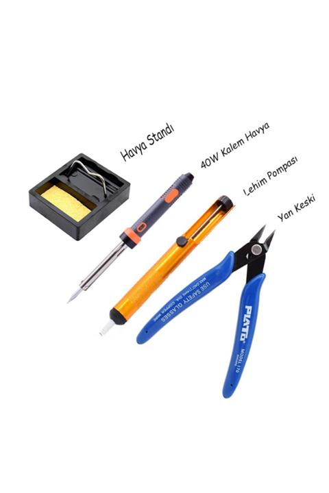 WOZLO 40w Kalem Havya Lehim Seti Kiti Havya Standı-yankeski-pompa