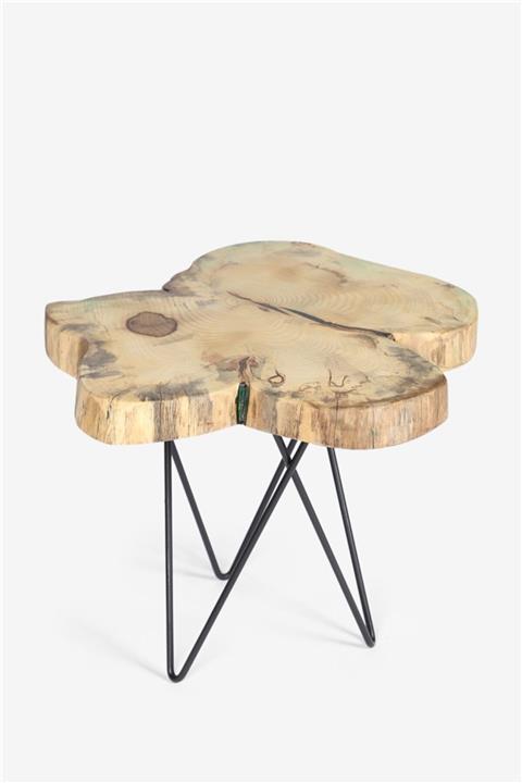 Naturel Konsept Çitlembik Kütük Sehpa Tablası 60*58