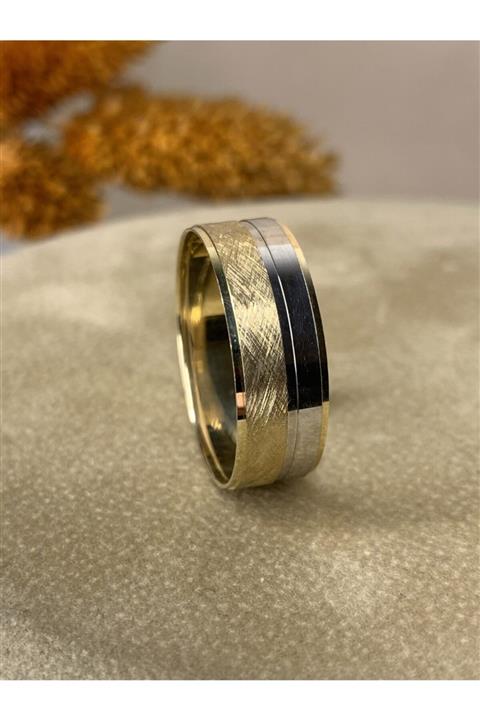 ADİGE SARRAF 14 Ayar Modern Erkek Alyans