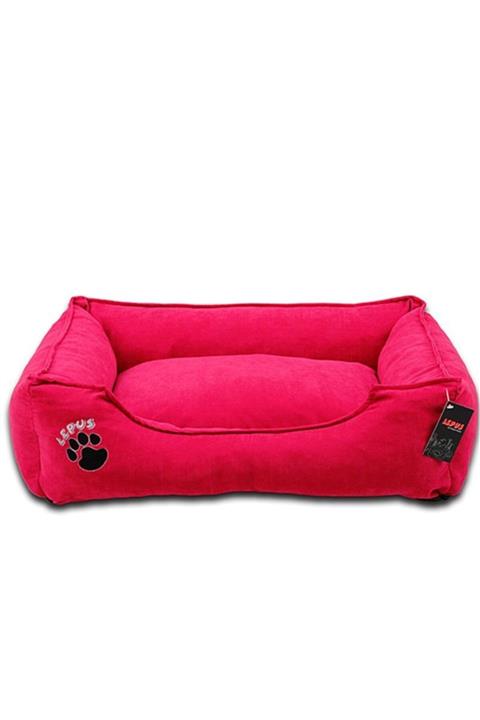 Lepus Soft Fermuarlı Köpek Yatağı Fuşya Xlarge