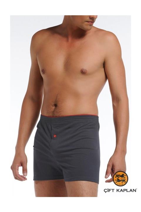 Herseyburada Erkek Çift Kaplan Füme Penye Boxer 805