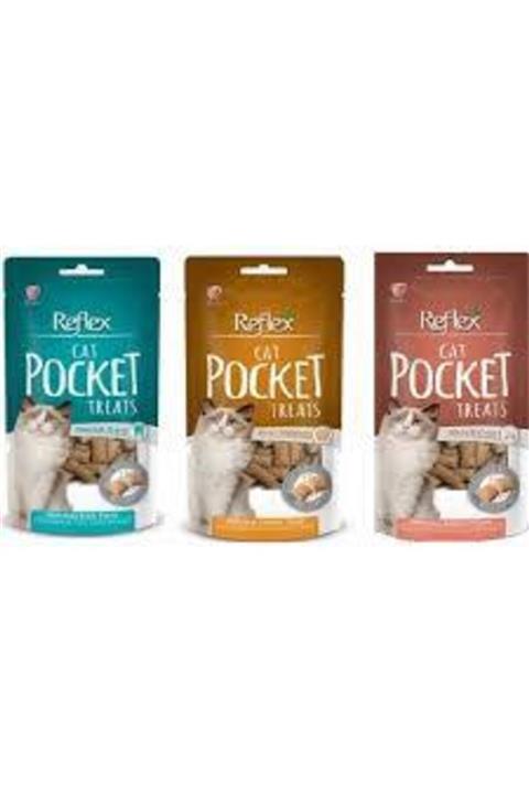 Reflex Cat Pocket Kedi Ödül Maması 60 gr 3'lü Set