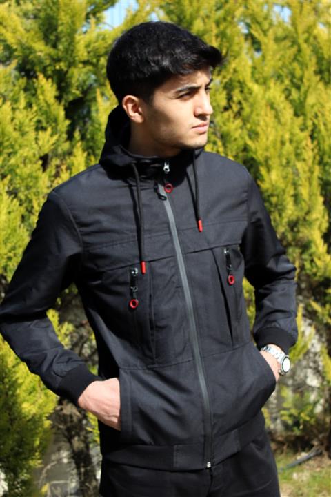 DoreGooDs Erkek Siyah Yağmurluk