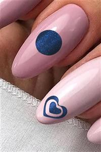 Artikel Lacivert Karışık Şekiller Metalik Tırnak Sticker, Nail Sticker, Nail Art