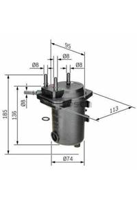 Bosch Yakıt Fıltresı Plastık Renault Megane Iı 1.5dcı Scenıc 1.5dcı E.no:0986tf0126