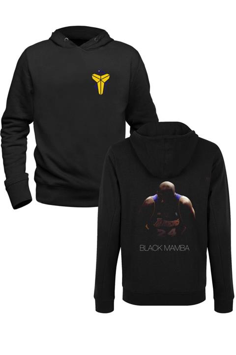 Alfa Tshirt Legendary Mamba Tasarım Baskılı Siyah Ön Arka Baskılı Sweatshirt