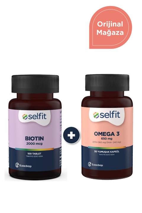 Eczacıbaşı Selfit Omega 3 650 Mg & Selfit Biotin 2000mcg