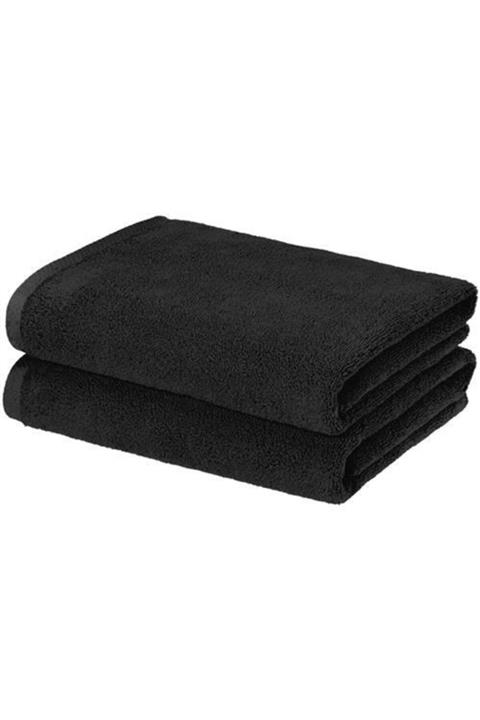 Transformacion 2'li Mikrofiber El Yüz Spor Havlusu 50x90 Siyah 6'lı Indirimli Paket