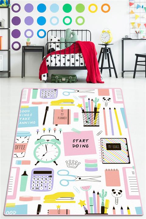 Chilai Home Start Doing Djt Çocuk Ve Bebek Halısı Yıkanabilir ,kaymaz Taban
