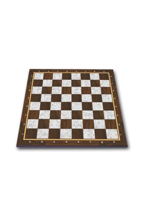 PumpkinHomeDeco Satranç Sehpası Polyester Sedef 29x29cm