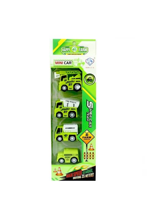 Burnis Toy Toys Kırılmaz Mini 4'lü Sürtmeli Temizlik Araçları Fırsat