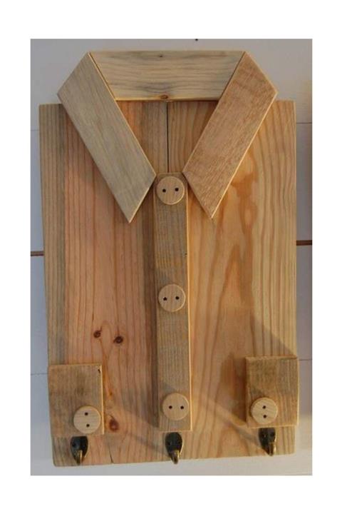 UmutHomeDesing Ahşap Gömlek Anahtar Askılık.