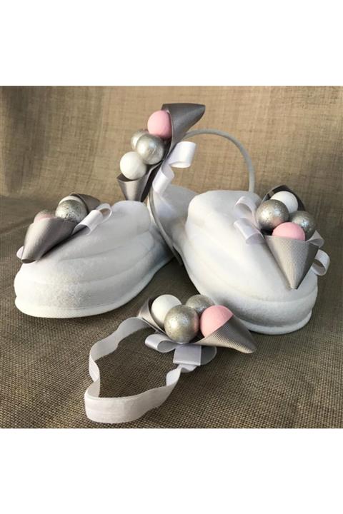 partikutum Kadın Strafor Toplu Lohusa Terlik Taç Seti