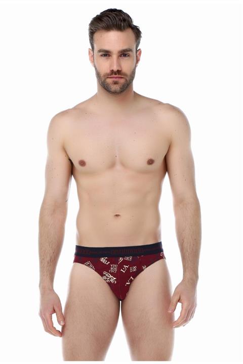 Guda Erkek Slip Desenli 13841 Bordo Desenli