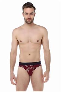 Guda Erkek Slip Desenli 13841 Bordo Desenli