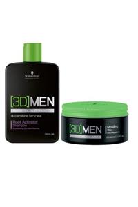 SCHWARZKOPF HAIR MASCARA Schwarzkopf 3d Mension Activating Erkek Dökülme Şampuanı 250 Ml+3d Men Molding Wax 100 Ml