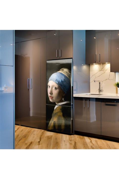 Artikel Vermeer Inci Küpeli Kız Buzdolabı Sticker