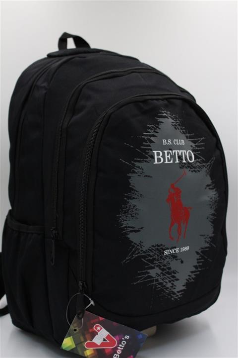 Bevitton Okul Sırt Çantası Su Geçirmez Kumaş 1001 Siyah