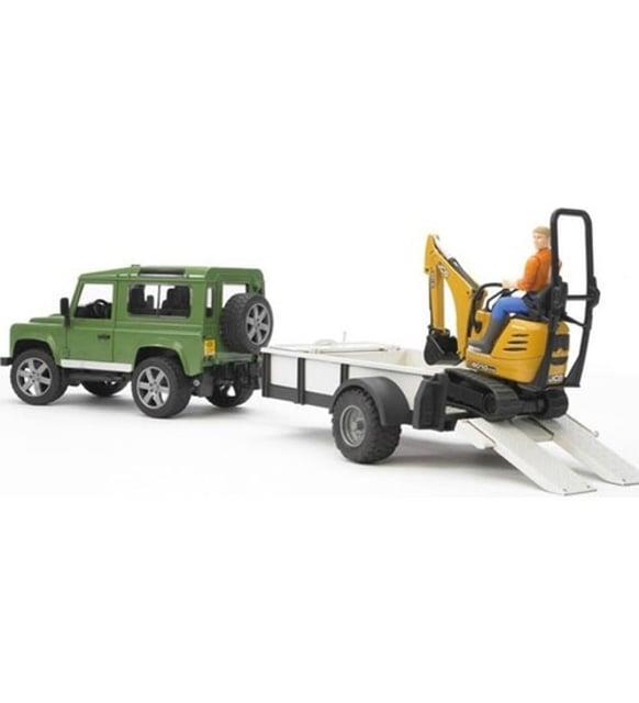Bruder Land Rover Arazi Aracı Ve Jcb Mini Kazıcı BR02593