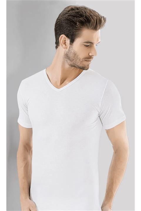 Arma Yıldız Erkek Beyaz Ribana V Yaka Fanila