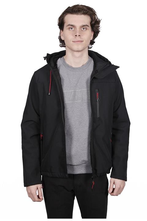 Exuma Erkek Siyah Yağmurluk&Rüzgarlık  Sshell Jacket M