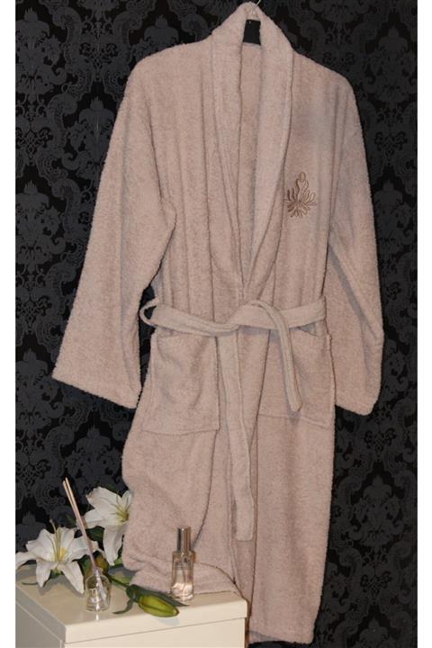 LARİS Pamuklu Tek Bornoz Kahverengi