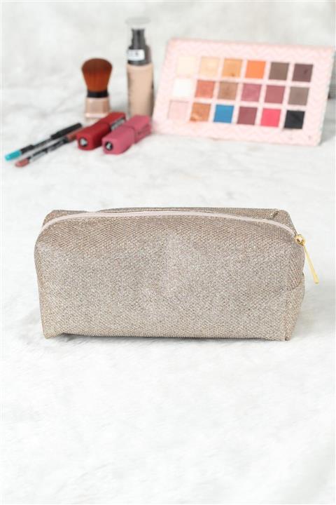 Clariss Vizon Tasarım Simli Makyaj Çantası