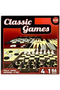 Burnis Toy Tekli Classic Games Tavla Dama Satranç 9 Taş 1