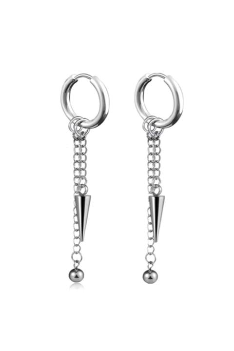 Köstebek Gothic Punk Püsküllü Zincir Toplu Küpe Çiftli