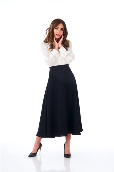 miss zera Siyah Kadın Kloş Etek