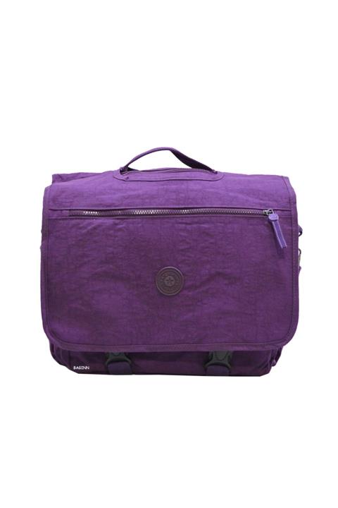 Baginn Klinkır Postacı Çanta Spor Evrak Çantası Bilgisayar Laptop Çantası Mor Renk Yağmura Dayanıklı