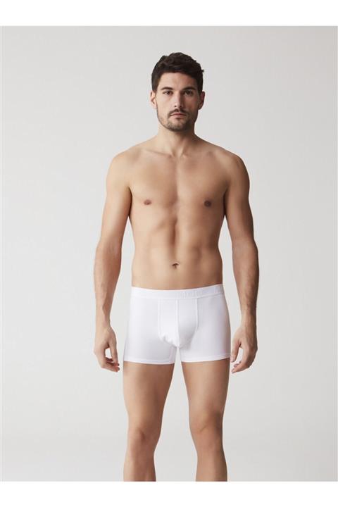 Mod Collection Erkek Beyaz Tekli Boxer