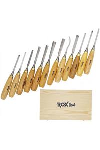 Rox Wood 9092 Ahşap Oyma Iskarpela Seti 12 Parça Ahşap Kutulu