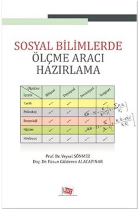 Anı Yayıncılık Sosyal Bilimlerde Ölçme Aracı Hazırlama