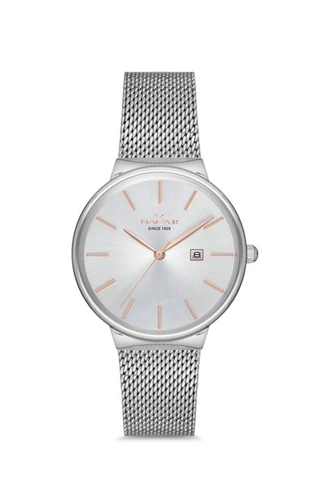 Nacar  Çelik Hasır Kadın Kol Saati Nc34-390431-asrm