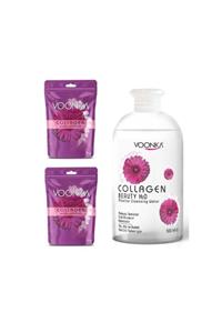 Voonka Beauty Collagen H2o Makyaj Temizleme Suyu 500 ml + Collagen Gummies 30 Çiğnenebilir Tablet X2 Adet