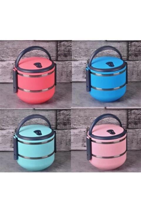 KURCH Freshbox 2 Katlı Saklama Kabı Sefer Tası Içi Paslanmaz Çelik (2X0,75 TL TOPLAM: 1,50 LT)