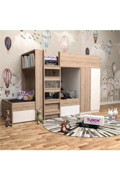 Alvers Mobilya Peril Dolaplı Ranza