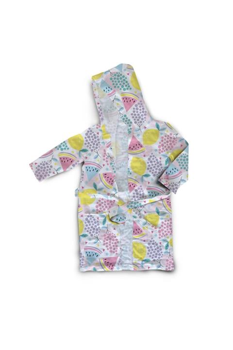 Kokopatik Pastel Meyveler Model Bornoz(4 Kat)